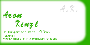 aron kinzl business card